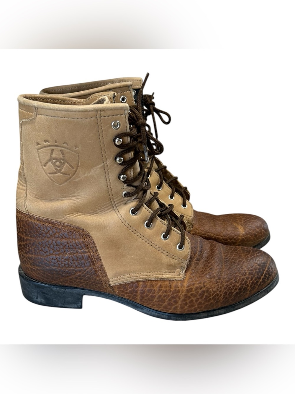 Ariat Advanced Torque Stabilizer Boots Men's 10.5 Brown Leather Paddock Lace Up